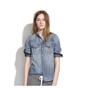 Madewell Western Denim Shirt  Size XS